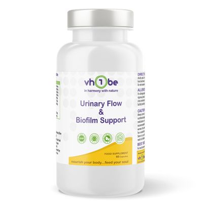 Urinary Flow & Biofilm Support  UT Flow 60 Capsules | D-Mannose, Digestive Enzymes & Botanicals for Urinary Tract, Bladder Wall & Immune Health | Vegan, Non-GMO, UK Made by vh1be