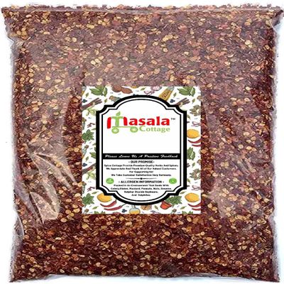 1kg Dried Crushed Chilli Flakes | Red Chilli Flakes Indian Premium Quality by Masala Cottage