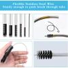 11 Pcs Long Straw Brush, Pipe Cleaners Brush,61Inch Stainless Steel Double-Ended Hose Brush 7.8Inch Nylon Long Tube Cleaning Brush for Home Kitchen Sink Plumbing view 3