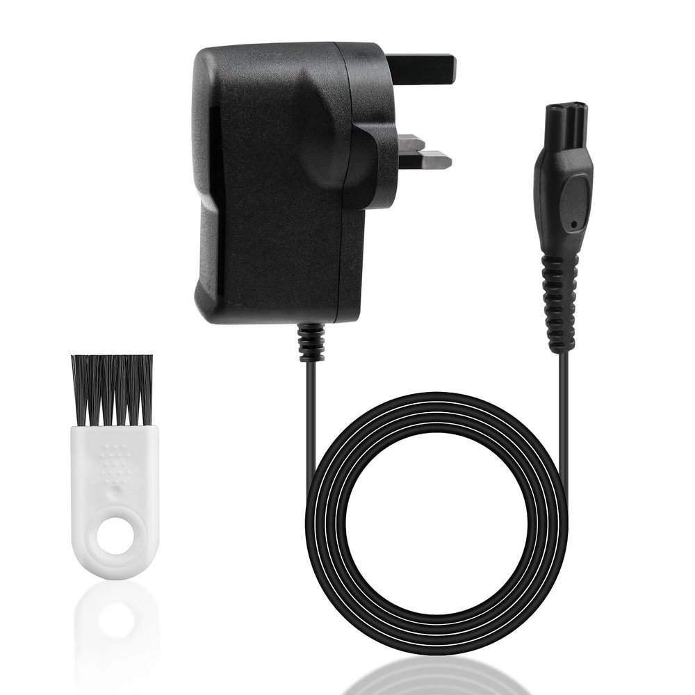 15V for Philips Shaver Charger Razor Power Cord HQ8505 Cable UK for 3000 5000 7000 9000 Beard Trimmer S3233 S3333 S1332 BT5502 BT9810 MG7790 MG7750, Electric Shaver Adapter Power Supply