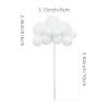 10pcs Cloud Cake Topper Plush Cloud Cupcake Toppers Yarn Ball Cake Dessert Picks Decoration For Baby Shower Birthday Wedding Party Supplies (White) view 2