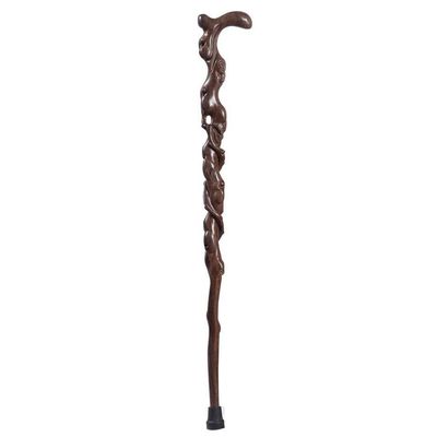 Cane Crutch Solid Wood Cane Root Carving Black Rosewood Whole Material Mahogany Walking Stick African Ebony Tree Root Carving Crutches Suitable for Elderly Gifts crutch-11.19 Lucky Star