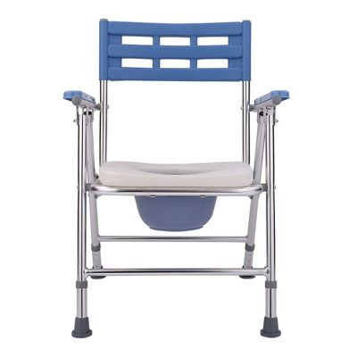 001, Folding Portable Non Slip Commode,Portable Folding Commode Portable Toilet Seat, Adjustable Height, Extra Wide Commode Chair