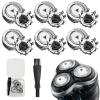 6 Pack SH30/50/52 Replacement Shaver Heads Compatible with Philips, for Shaver Series 5000 6000 (Except S55xx S6600 & S6800)/Series AT8xx/AT7xx/PT7xx/PT8xx with Cleaning Brush view 1