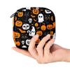 Period Bags for School, Sanitary Napkin Storage Purse, Zipper Menstrual Cup Pouch, Tampon Bags for Women Halloween Ghost Cat Pumpkin Bat view 4