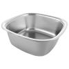 ASelected Washing Up Bowl, Stainless Steel square Washing Basin, Dishtub, Mixing Bowl, Plastic Free, 34 x 34 x13Cm