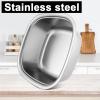 ASelected Washing Up Bowl, Stainless Steel square Washing Basin, Dishtub, Mixing Bowl, Plastic Free, 34 x 34 x13Cm view 3