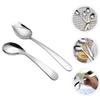 minkissy 3sets Feeding for Elderly Curved Spoon Angled Tip Stainless Steel Utensil for Weak Grip 2pcs*3 view 3