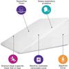 FEELIT Orthopedic Bed Wedge Support Pillow Foam - For Acid Reflux, GERD, reduces back Pain, Snoring and Breathing Problems Great For Sleeping, Reading, Rest Elevation Washable Cover (20" x 18" x 11") view 4