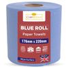 Chef Royale Multipurpose Paper Towel - Pack of 18, Blue Centrefeed Rolls - for Home, Office, Bathroom, Garage, Kitchen view 1