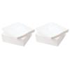 (200 Sheets) - White 1 Ply Square Tissue Napkins Soft Serviette Napkins Paper Hand Towels Soft Absorbent Hygienic Disposable Paper Cocktail Napkins Kitchen Towels Bathroom Events Office 29cm X 29cm view 1