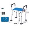 GHBSDNEPP Shower Stool Chair Height Adjustable -Anti - Slip Bath Seat -Shower Bench - Bath Chair for Elderly Adults & Seniwith Handles and Tool-Free Assembly view 2