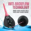 Douche Right Enema Douche 310ML - Silky Soft Silicone Anal Douche Black Pink for Women & Men - Backflow Prevention Design - Travel Size view 3