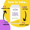 Probiotic Complex, 20 Billion CFU, 6 Strain Cultures, 120 Vegan Capsules, UK Manufactured view 3