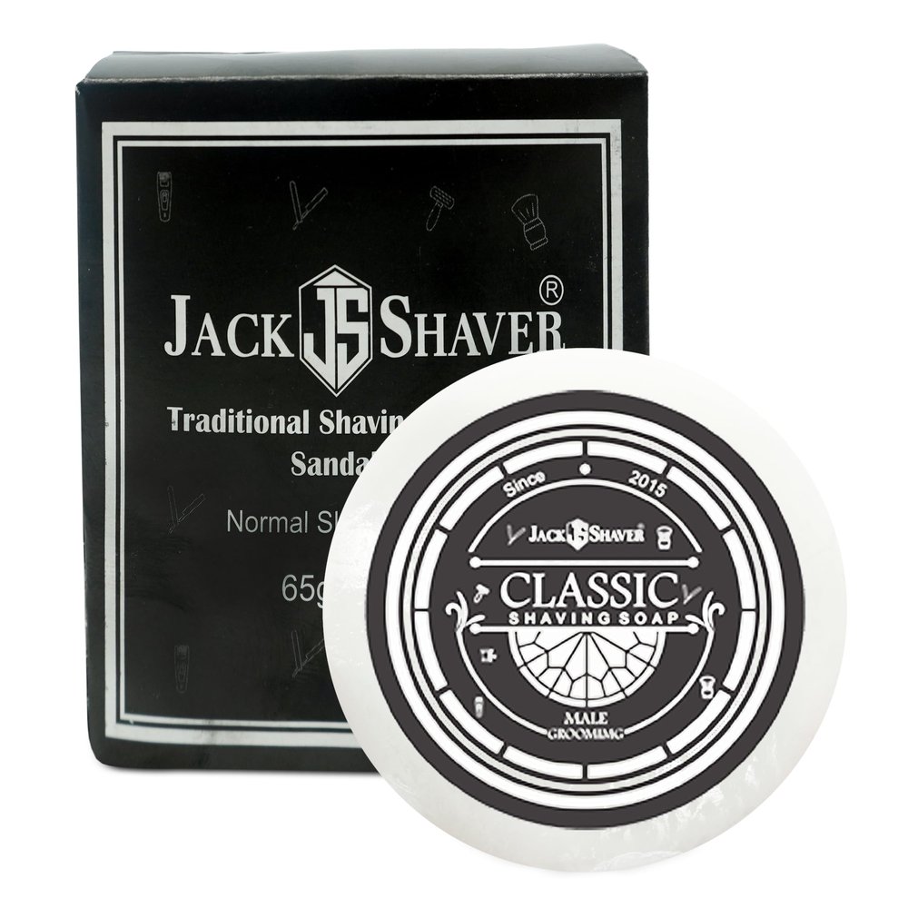 Jack Shaver Shaving Soap, Natural Shaving Soap for Men, 100% Handmade Organic Soap for Rich Lather, Traditional Shaving Soap 100 g Refill, Vegan Soap