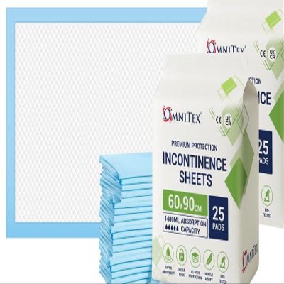 50pk - 1400ml Disposable 60x 90cm Bed Pads - Incontinence Mattress Protector Sheets, Dog Pads, Training Pads, Nappy sheets, Bed Wetting Sheet