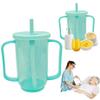 Adult Sippy Cup for Elderly Spill Proof, 350ml Anti-Choking Sippy Cup with Handles & Straw, Sealed Scaled Dysphagia Sippy Cups for Senior Toddler view 2