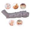 Air Wave Leg Massager Electric Device - Foot and Calf Air Compression Massage for Lymphatic Drainage - 6 Cavities Gray Design view 2