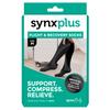 SynxBody Flight Compression Socks for Women & Men (Class 2) - These Flight Socks Help Prevent Deep Vein Thrombosis (DVT) During and After Flight (Black, Small) view 1
