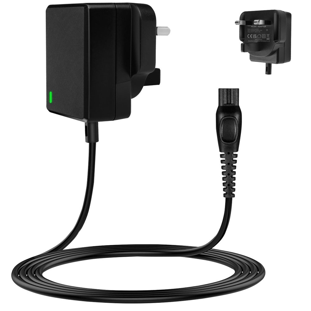 15V Chager for Phlip Shaver HQ8505 Power Cable Charger Cord UK for Series Beard Trimmer S3233, S3333, S1332, BT5502, BT9810, MG7790 MG7750 Electric Razor Aquatouch Power Lead