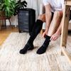 SynxBody Flight Compression Socks for Women & Men (Class 2) - These Flight Socks Help Prevent Deep Vein Thrombosis (DVT) During and After Flight (Black, X-Large) view 2