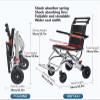 004,FreshCart Basics Wheelchairs Folding Lightweight Transport Wheelchair Lightweight Transport Travel Chair Support 220Lbs Lightweight Folding Wheelchair Portable Travel Wheelchairs with Handbrake view 2