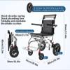 006,FreshCart Basics Wheelchairs Folding Lightweight Transport Wheelchair Lightweight Transport Travel Chair Support 220Lbs Lightweight Folding Wheelchair Portable Travel Wheelchairs with Handbrake view 2