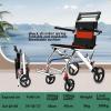 01, Folding Multipurpose Super Lightweight Drive Wheelchair - Portable Aluminum Transport Chair for Boarding & Travelling view 2