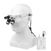 2.5X Binocular Loupes Magnifier with 5W LED Clip on Headlight Two Clips Optical Glass Headlamp with Cloth Bag DY-409-2.5X (Silver) view 3