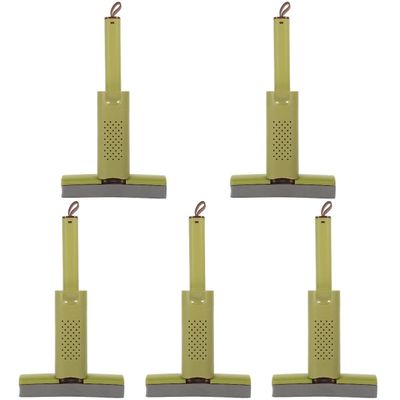 minkissy 5pcs Mini Portable Self-squeeze Mop for Small Spaces Handheld Cleaning Tool for Bathroom Kitchen and Office Compact Design Soft Sponge Head for Easy Cleaning