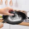 Purgreat Cast Iron Scrubber | Dish Scrub Brush | 316 Cast Iron Cleaner Chainmail Scrubber for Cast Iron Pan Skillet Cleaner - Dish Scouring Pad Dishwasher Safe Cleaning Kit, Black 01 view 2