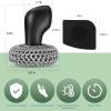 Purgreat Cast Iron Scrubber | Dish Scrub Brush | 316 Cast Iron Cleaner Chainmail Scrubber for Cast Iron Pan Skillet Cleaner - Dish Scouring Pad Dishwasher Safe Cleaning Kit, Black 01 view 4