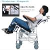 001, Upgraded Shower Chair,Tilt-In-Space Reclining Shower/Toilet Commode Chair, with Padded Seat, Back, Armrests. Flip-Up Arm And Foot Rests, Commode Pail And Adjustable Headrest view 3