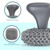 Purgreat Cast Iron Scrubber | Dish Scrub Brush | 316 Cast Iron Cleaner Chainmail Scrubber for Cast Iron Pan Skillet Cleaner - Dish Scouring Pad Dishwasher Safe Cleaning Kit, Grey 03 view 3