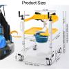 001, Transfer Chair Lift for Home,Portable Transport Chair with Potty And Cushion, Transfer Lift with 180 Split Seat,Bedside Commode Lift Shower Chair,Transfer Aid for Elderly view 4