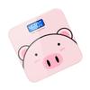 MOLUCKFU Digital Weight Scale Electronic Bathroom Body Scale Cartoon Pink Pig Design Tempered Glass Large LCD Display USB Rechargeable Pink Home Adult view 1