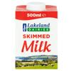 Lakeland UHT Skimmed Milk 500ml Pack of 2 Low Fat 1.25% Long Shelf Life Calcium Dairy Drink Screw Top Multipack Catering Hospitality Office Pantry with Welari Thank You Card | (2pack) (1000ml) view 2