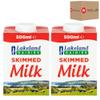 Lakeland UHT Skimmed Milk 500ml Pack of 2 Low Fat 1.25% Long Shelf Life Calcium Dairy Drink Screw Top Multipack Catering Hospitality Office Pantry with Welari Thank You Card | (2pack) (1000ml) view 4