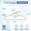 1ABOVE Premium Quality 20 pack Non-Slip Velvet Hangers (44cm) Heavy Duty Velvet Suit Hangers with Tie Bar, 360 Swivel Hooks  Space saving, sturdy to hold Jacket, Jumper & Pullover(Set of 20-IVORY) view 2