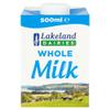 Lakeland UHT Whole Milk 500ml Pack of 4 Full Fat 3.5% Long Shelf Life Calcium Dairy Drink Screw Top Multipack Catering Hospitality Office Pantry with Welari Thank You Card | (4pack) (2000ml) view 2