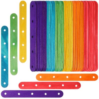 HOLIDYOYO 100pcs Ice Cream Sticks Wood Sticks for Treats for Home DIY and Ice Pop Making