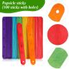 HOLIDYOYO 100pcs Ice Cream Sticks Wood Sticks for Treats for Home DIY and Ice Pop Making view 3