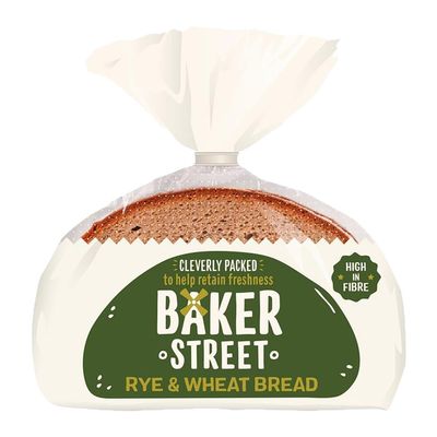 Baker Street Rye Wheat Bread 8 Slices 500g Pack of 1 Medium Sliced Sourdough Loaf Long Life with Welari Thank You Card | (1pack) (500g)