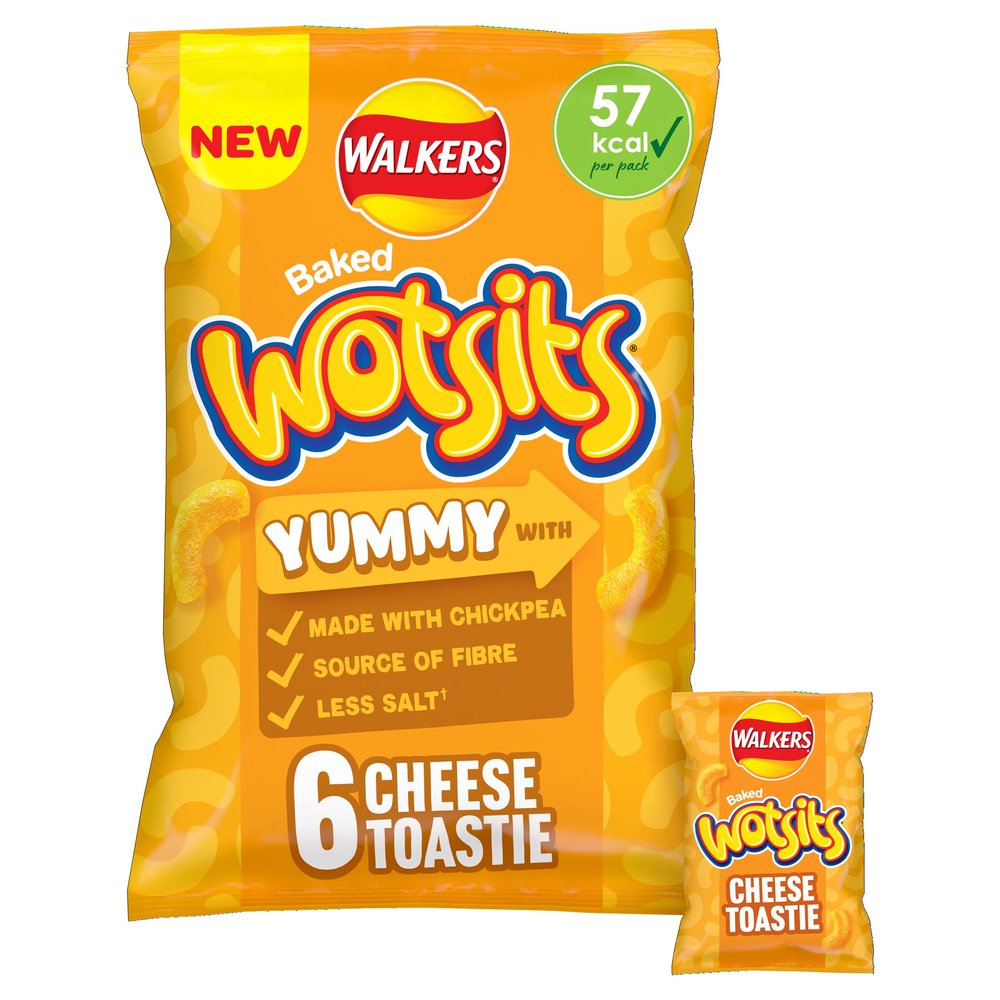 Walkers Wotsits Snacks Cheese Toastie 6x12g (Case of 18)