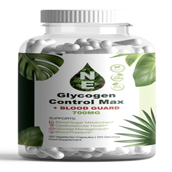 Glycogen Control Max| Glyco Care and Guard| Vegan | Natural Supplement| 120 Capsules| 700mg |Gluten-Free| 120 Servings | 60 Days Supply| No Additives or Fillers
