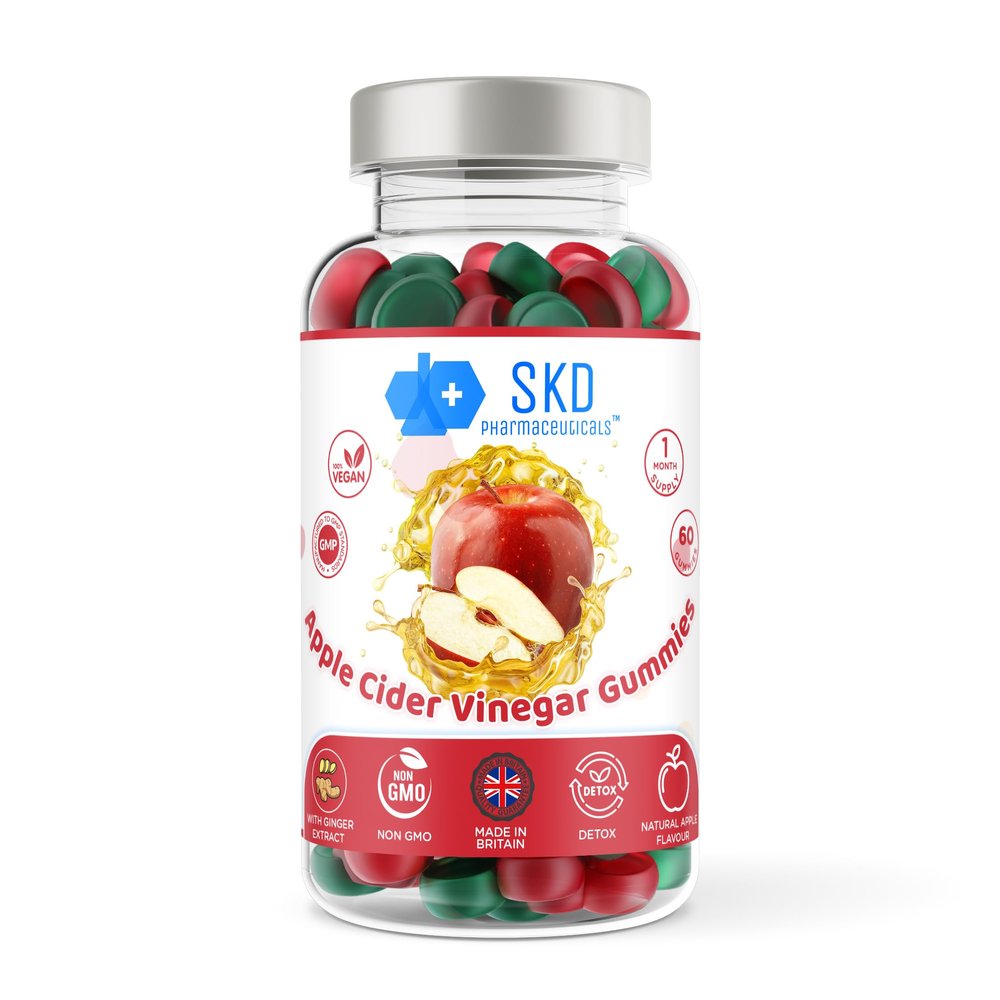 Apple Cider Vinegar Gummies with 'The Mother' | 60 Gummies | Natural Apple Flavor | Vegan | British (60)