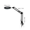 10X Magnifying Glass with LED Light Clip Desk Lighted Magnifier Flexible Arm 3 Colors Brightness Adjustable for Observing Reading (Black) view 2