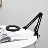 10X Magnifying Glass with LED Light Clip Desk Lighted Magnifier Flexible Arm 3 Colors Brightness Adjustable for Observing Reading (Black) view 4