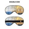 Gold Blue White Soft Sleep Eye Mask,Female Breathable Eye Patch,Perfect for Travel and Relaxation view 2