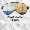 Gold Blue White Soft Sleep Eye Mask,Female Breathable Eye Patch,Perfect for Travel and Relaxation view 3
